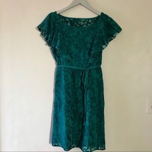 Anthropologie Flutter Sleeve Mini Dress